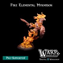 Фигурка Fire Elemental Myrmidon (Unpainted)