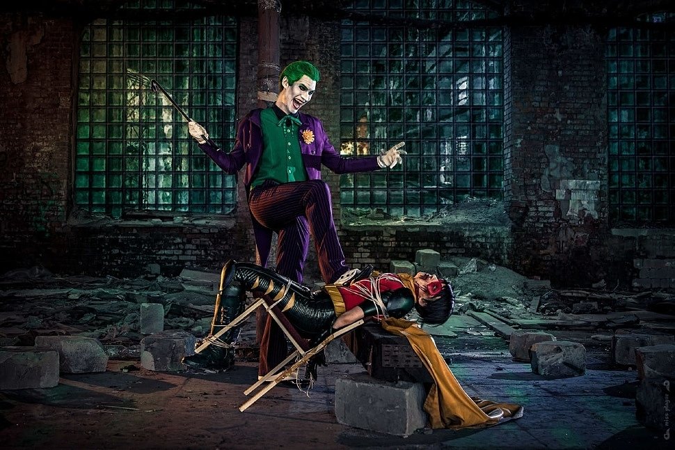 Russian Cosplay: Joker, Robin, Batman (DC Comics)