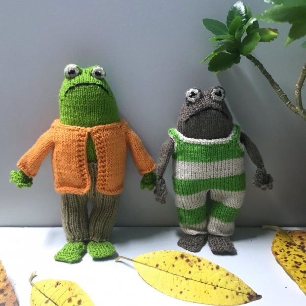 Мягкие вязаные игрушки Frog and Toad (2шт)