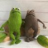 Мягкие вязаные игрушки Frog and Toad (2шт)