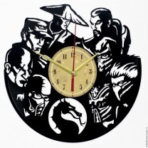 Часы настенные из винила Mortal Kombat [Handmade]