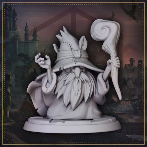 Фигурка Dwarf Wizard, Creator of Forbidden Spells (Unpainted)