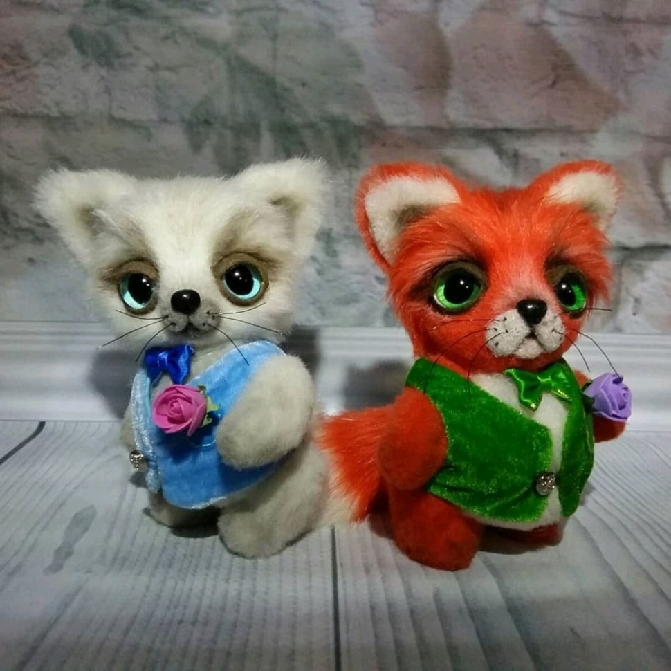 Мягкие игрушки 2 Cute Foxes (17 см) 2 милые лисы Купить в магазине G4SKY.ru