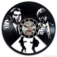 Часы настенные из винила Pulp Fiction V.2 [Handmade]