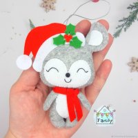 Мягкая игрушка Christmas Mouse [Handmade]