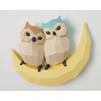 3D конструктор Owls On Crescent