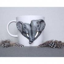 Кружка с декором Elephants