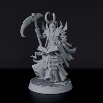 Фигурка Horned lich with a book and a scythe (Unpainted)
