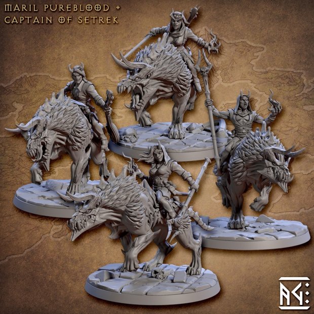 Фигурка Maril Pureblood - Captain of Setrek (Unpainted)