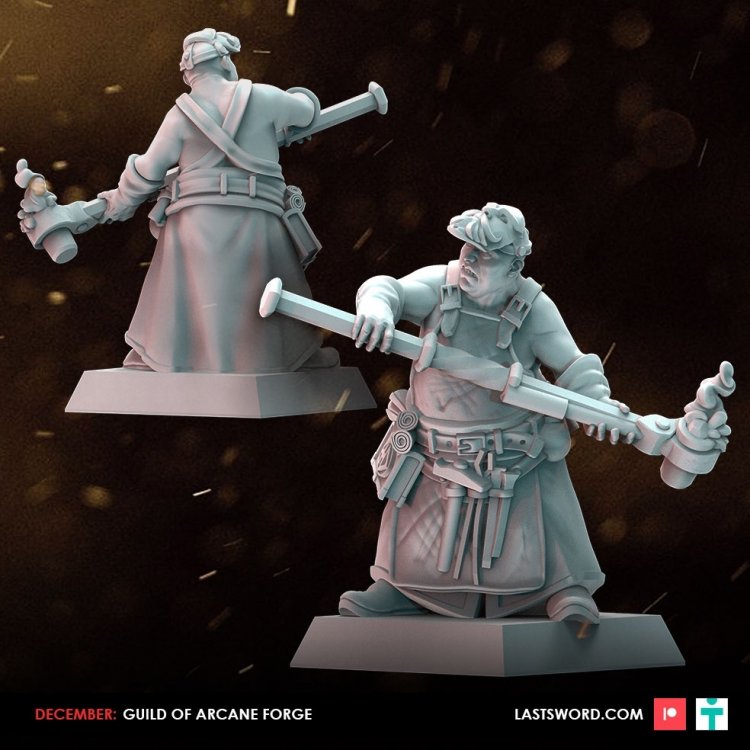 Фигурка Guild of Arcane Forge (Unpainted) Денчик с молотом Купить в ...