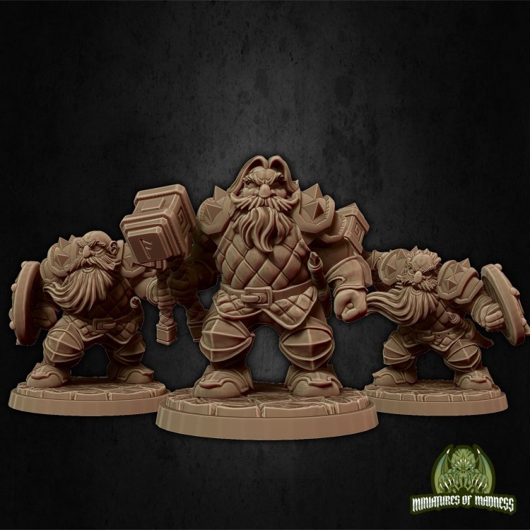 Фигурка Dwarves - Helmetless Militia Fighters (Unpainted)