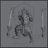 Фигурка Orgag the Brave, orc warrior (Unpainted)