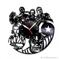 Часы настенные из винила The Avengers [Handmade]