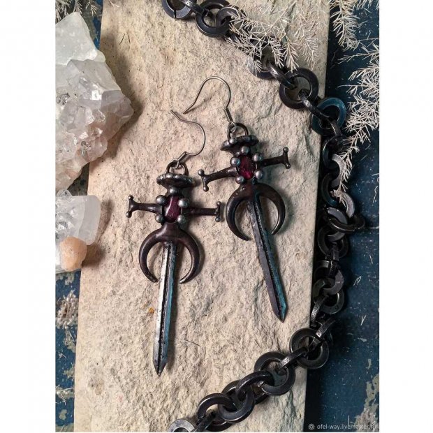 Серьги Swords with Hilt