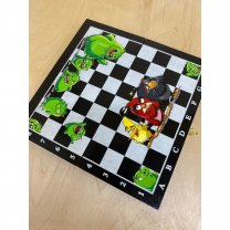 Обиходные Шахматы The Angry Birds Movie (Black) [Handmade]