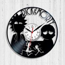 Часы настенные из винила Rick and Morty V2 [Handmade]