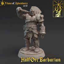 Фигурка Half Orc Barbarian (Unpainted)