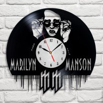 Часы настенные из винила Marilyn Manson [Handmade]