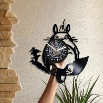 Часы настенные из винила My Neighbor Totoro - Totoro [Handmade]