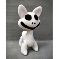 Мягкая игрушка Trevor Henderson - White Cartoon Cat (35 см) [Handmade]
