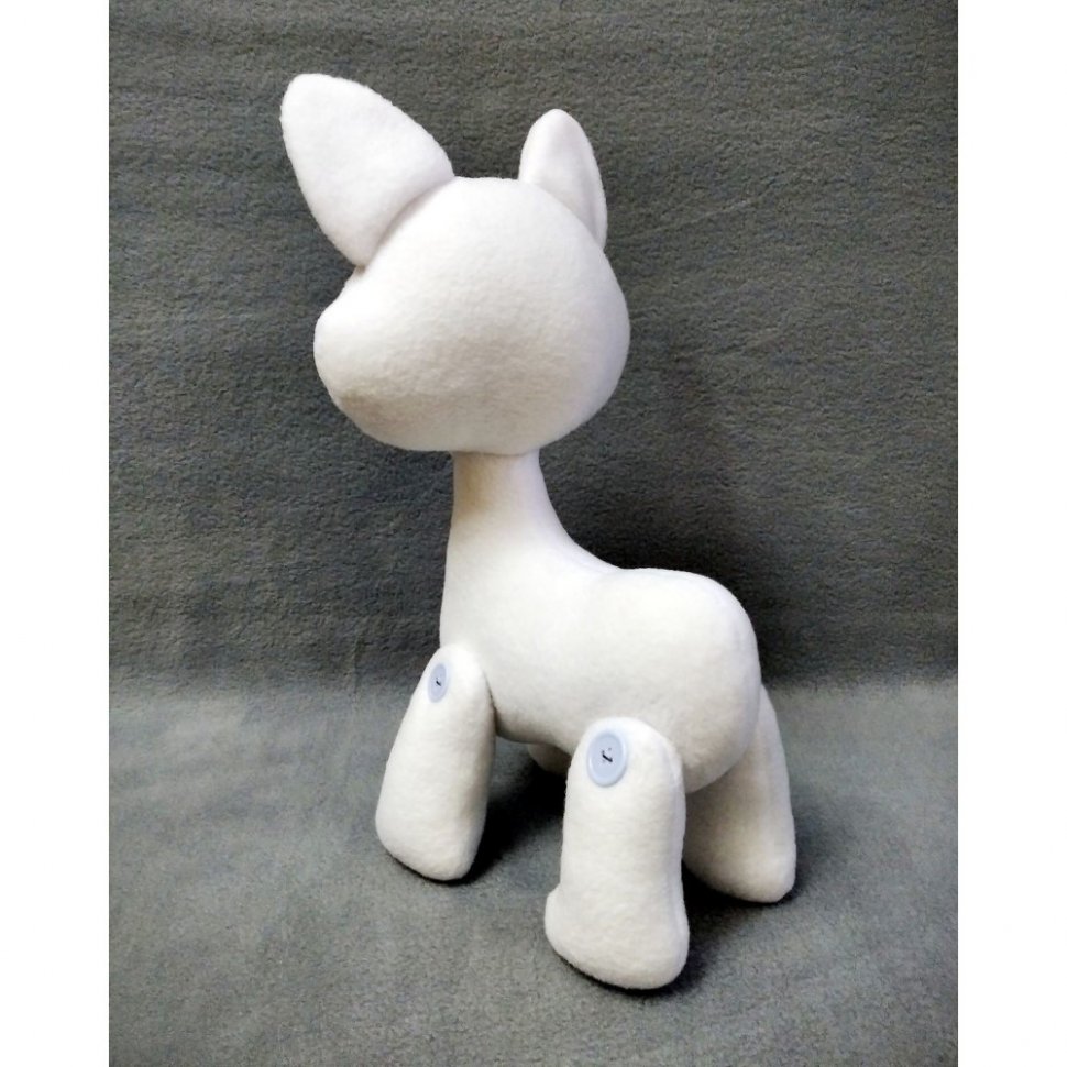 Мягкая игрушка Trevor Henderson - White Cartoon Cat (35 см) [Handmade]  Тревор Хендерсон - Белый мультяшный кот Купить в магазине G4SKY.ru