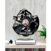 Часы настенные из винила Jurassic Park [Handmade]