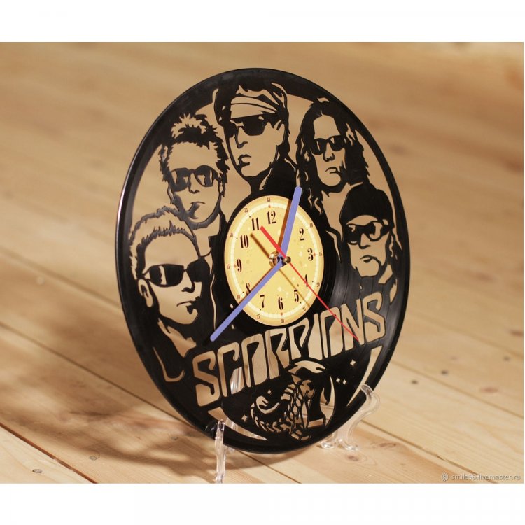 Часы из винила Scorpions [Handmade]