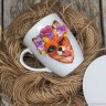 Кружка с декором Fox In Wreath