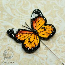 Брошь - Игла Yellow Butterfly