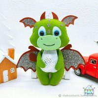 Мягкая игрушка Green Dragon with an Egg