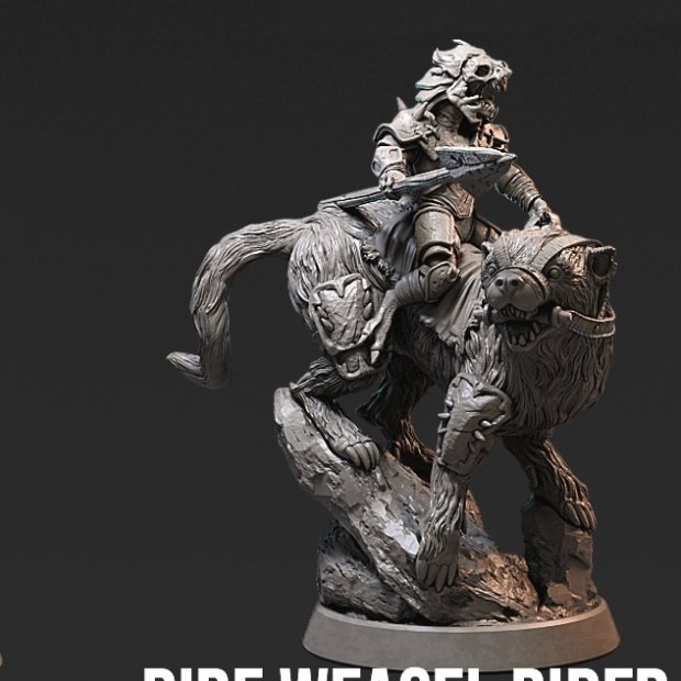 Фигурка Dire Weasel Rider (Unpainted)