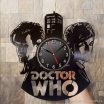 Часы настенные из винила Doctor Who [Handmade]