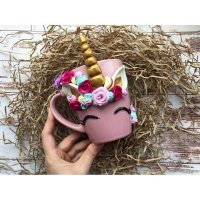 Кружка с декором Unicorn [Handmade]