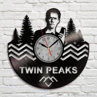 Часы настенные из винила Twin Peaks [Handmade]