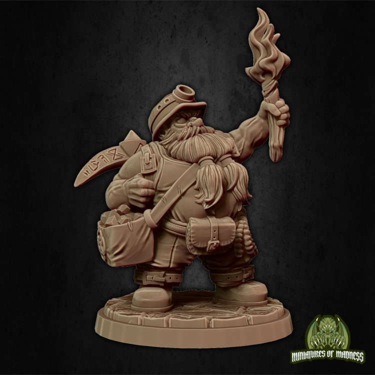 Фигурка Kuymir - dwarf miner (Unpainted)