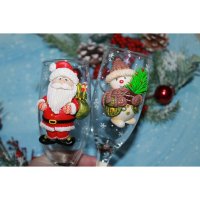 Набор рождественских бокалов Snowman And Santa Clause (2 шт)