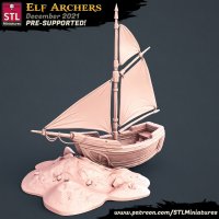 Фигурка Elf Archers - Boat (Unpainted)