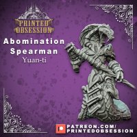 Фигурка Abomination Spearman Yuan-ti (Unpainted)