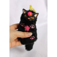 Мягкая игрушка Black Cat With Rose (11 см)