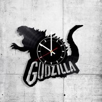 Часы настенные из винила Godzilla [Handmade]