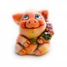 Фигурка Piglet With Flowers [Handmade]