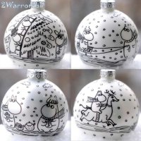 Ёлочный шар The Moomins Christmas (Black-White)