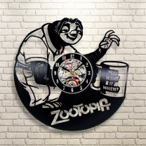 Часы настенные из винила Zootopia [Handmade]