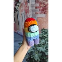 Мягкая игрушка Among Us - Rainbow Astronaut (15 см) [Handmade]