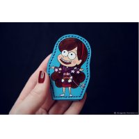Держатель - брошь для наушников Gravity Falls - Mabel Pines [Handmade]