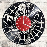 Часы настенные из винила Marvel - Spider-man [Handmade]