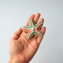 Брошь Starfish with Pearls