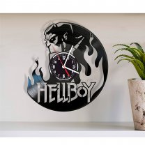 Часы настенные из винила Hellboy [Handmade]