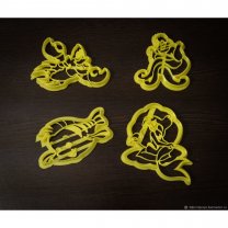 Набор формочек для печенья The Little Mermaid (4 шт) [Handmade]