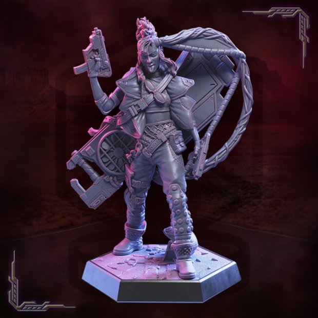 Фигурка Biker Girl Savage, Bounty Hunter (Unpainted)